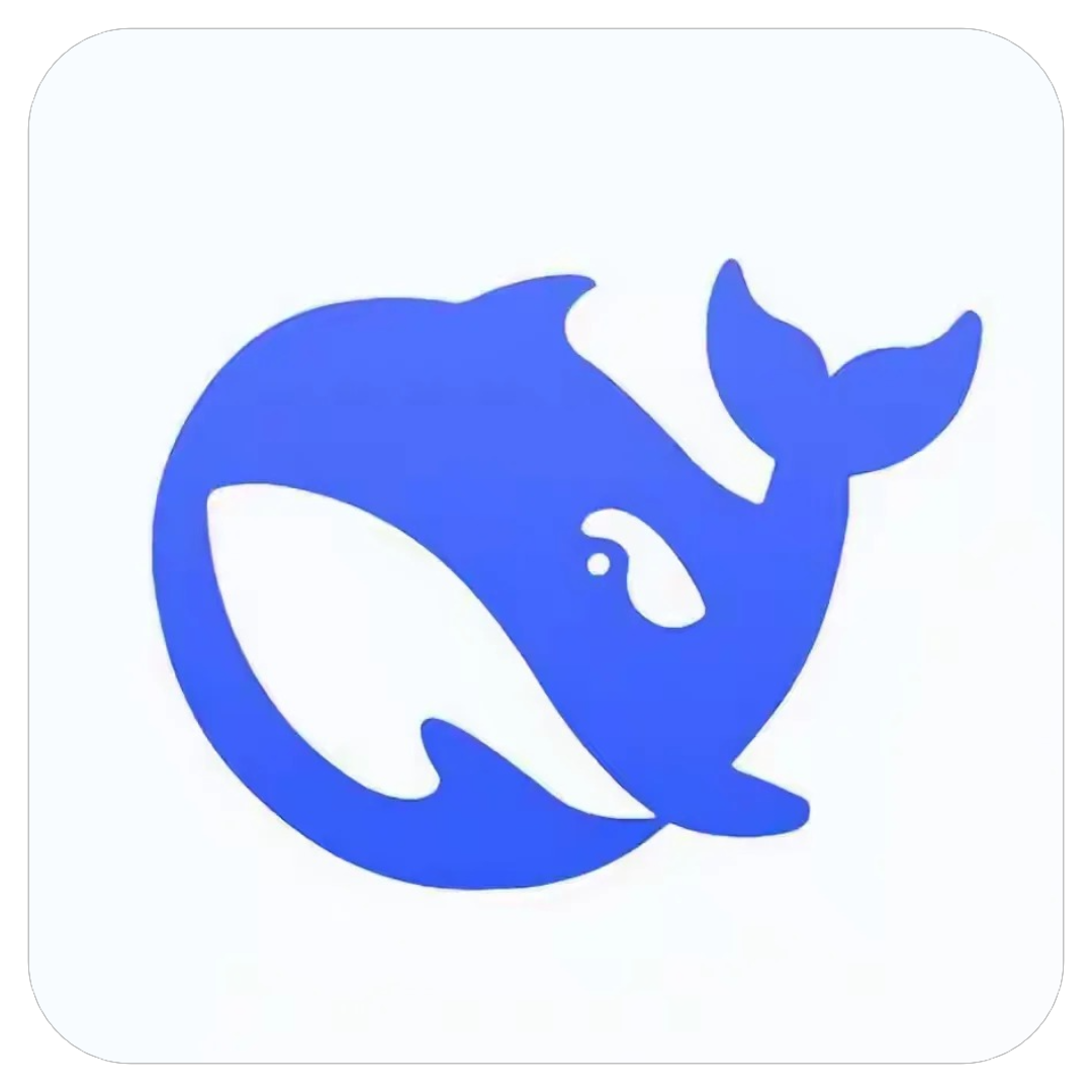 图片展示的是AI文本生成工具“豆包”的LOGO。LOGO以蓝色为主色调,画面中有一只蓝色的鲸鱼,鲸鱼的头部和身体部分被白色图形覆盖,形成一种鲸鱼与鲸鱼的视觉效果。该LOGO位于文档中介绍豆包工具的段落中,豆包是文档中列出的AI文本生成工具之一,其核心特点是能理解并处理图表、视频,最佳适用场景为适合中文用户的全场景基础及中度文生文需求。