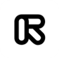 图片展示的是AI视频和动态图工具Topaz Video AI的LOGO。LOGO由一个黑色的“R”形图案构成,位于一个白色圆环内。该LOGO与文档中介绍Topaz Video AI的内容相关,Topaz Video AI是一款专业AI视频修复增强工具,主打视频高清放大、去模糊、补帧、降噪、防抖、修复老旧模糊视频,提升画质与流畅度。